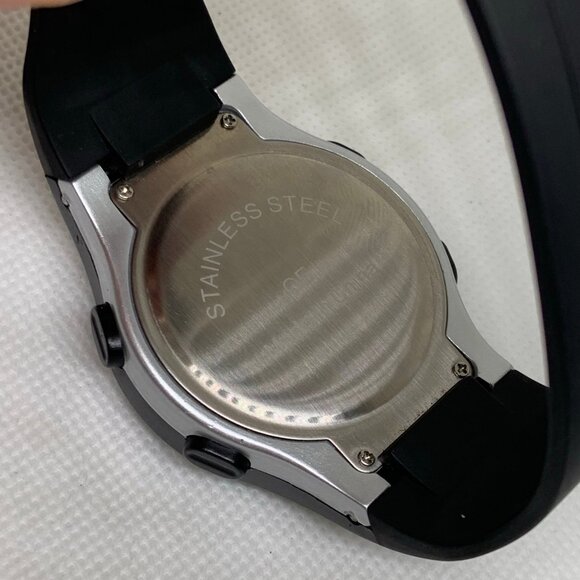 Bowflex men digital watch 42mm day date  chrono black silver tone quartz running - Picture 7 of 7